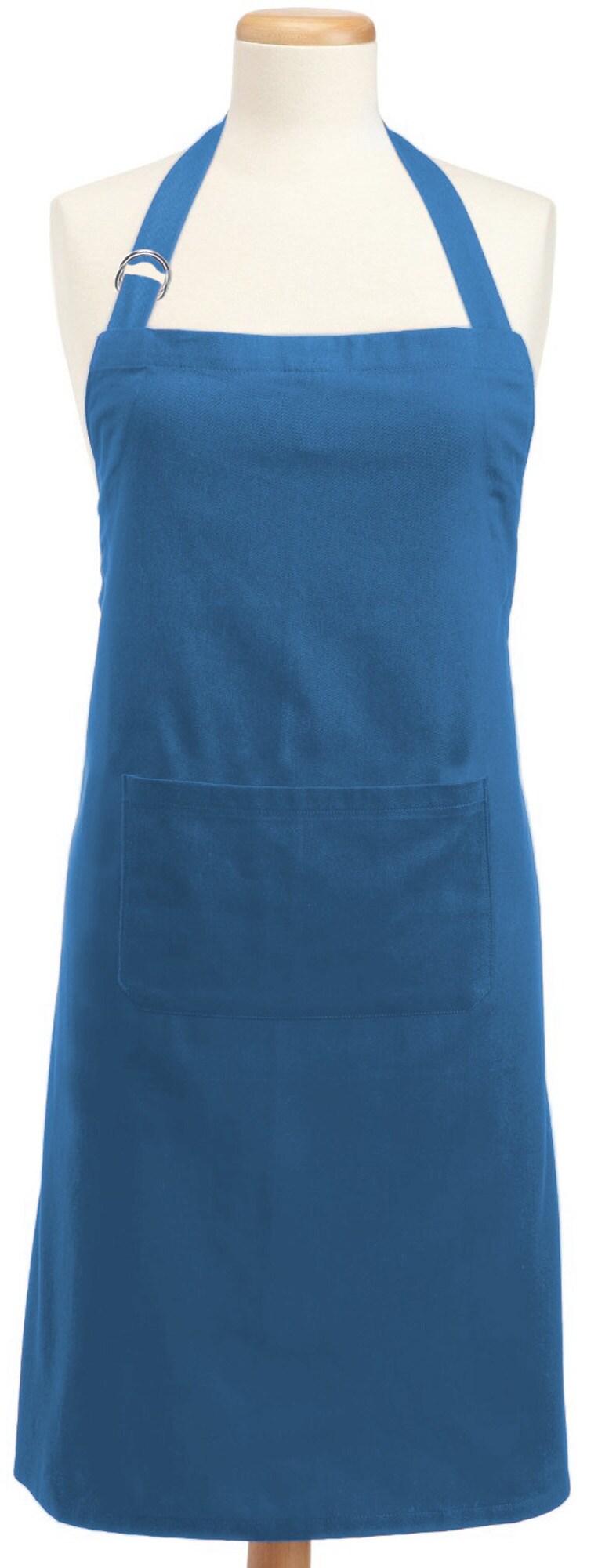 Contemporary Home Living Unisex Chino Cotton Kitchen Chef Apron - 32&#x22; - Aegean Blue