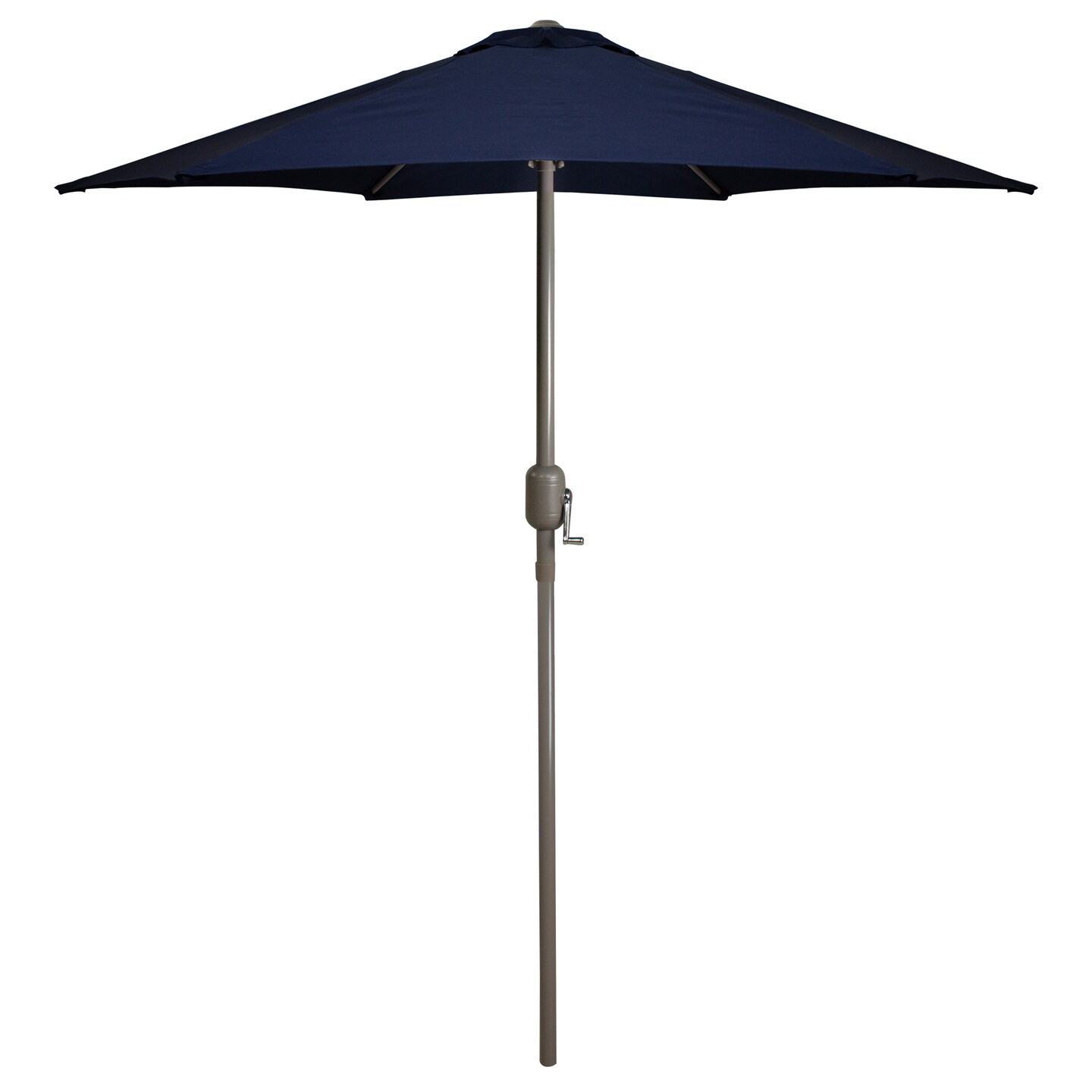 Northlight 7.5ft Outdoor Patio Market Umbrella with Hand Crank, Navy Blue