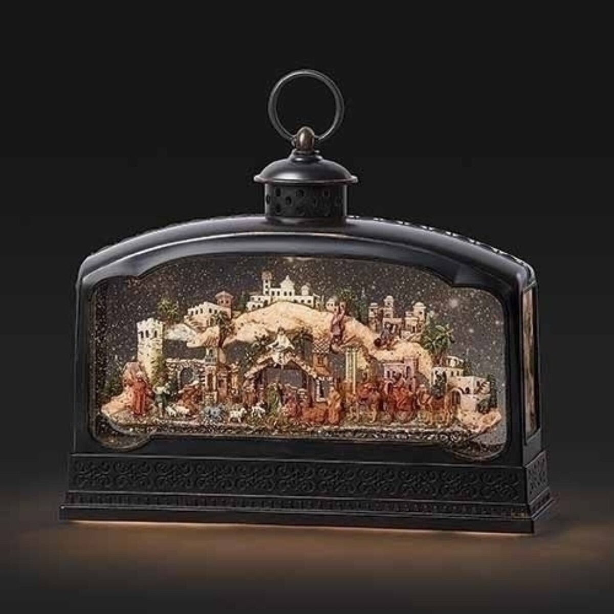 Roman 11.5" LED Lighted Nativity Christmas Musical Snow Globe Lantern ...