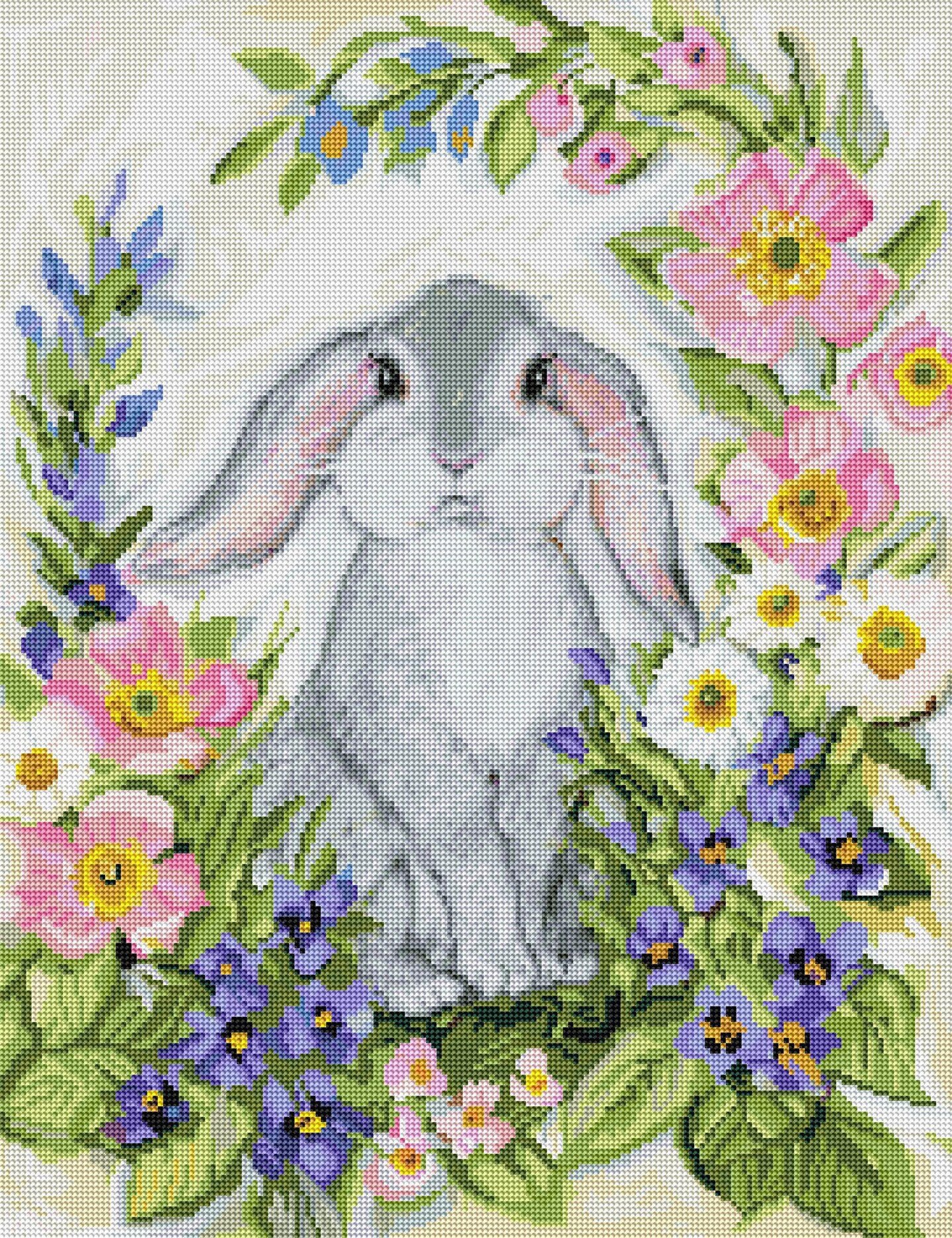 Grey Bunny With Floppy Ears