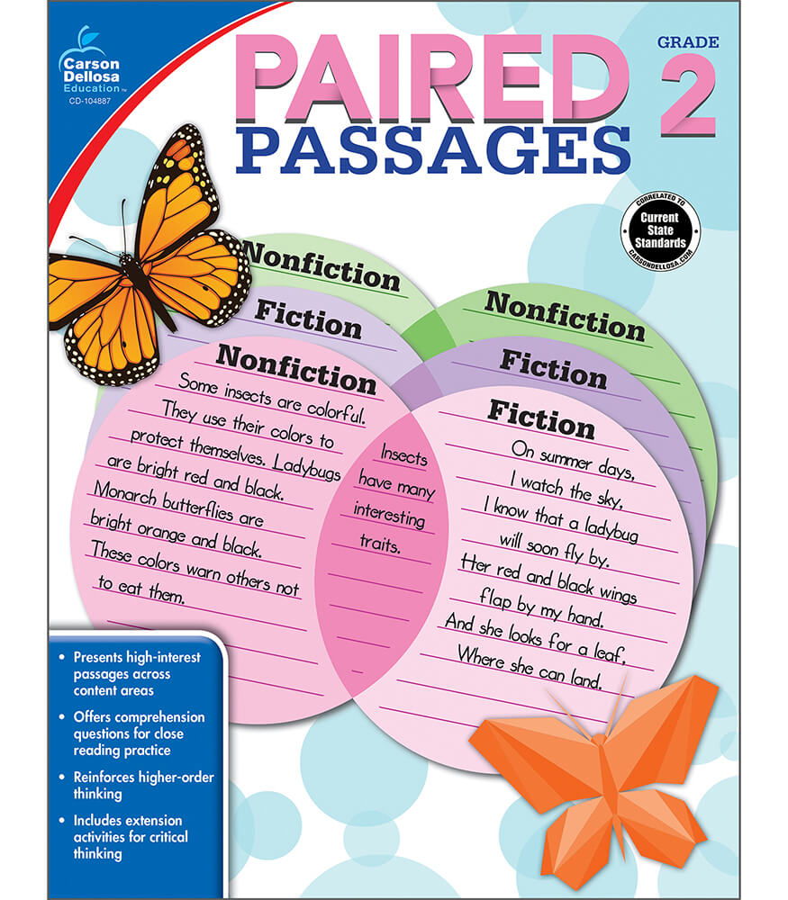 Carson Dellosa Paired Passages, Grade 2 Workbook | Michaels