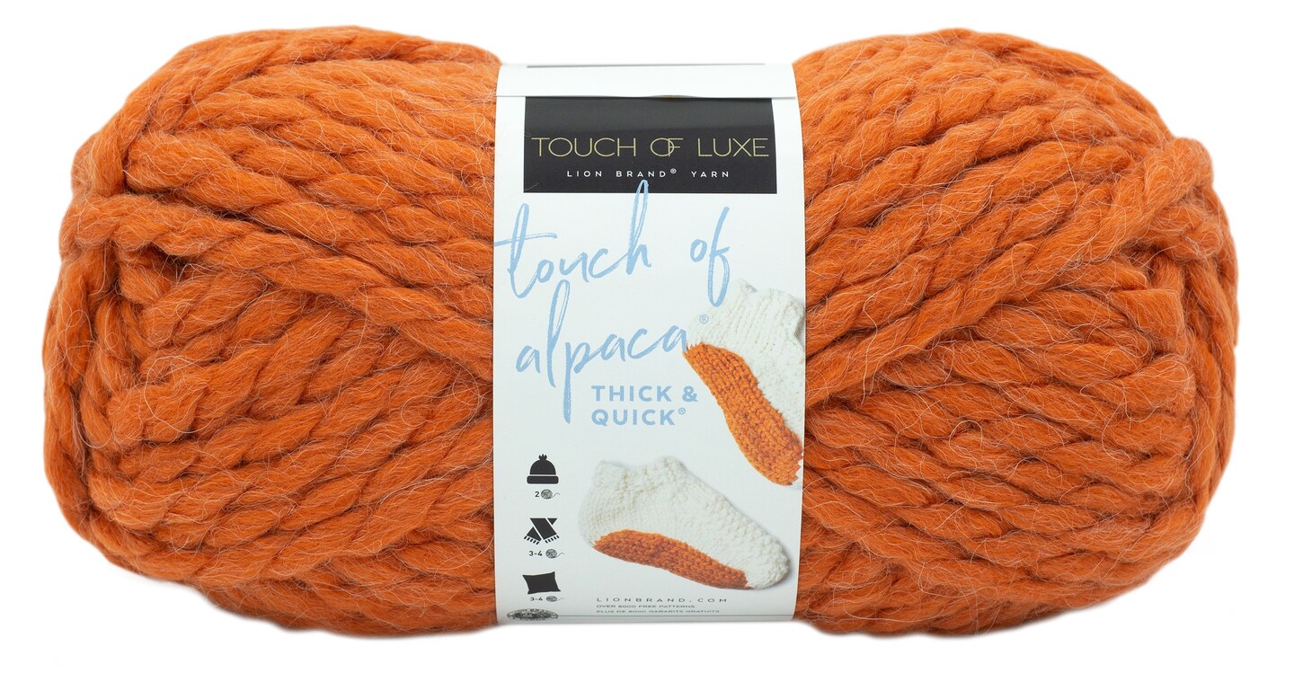 Lion Brand Touch Of Alpaca Thick &#x26; Quick Yarn-Pumpkin