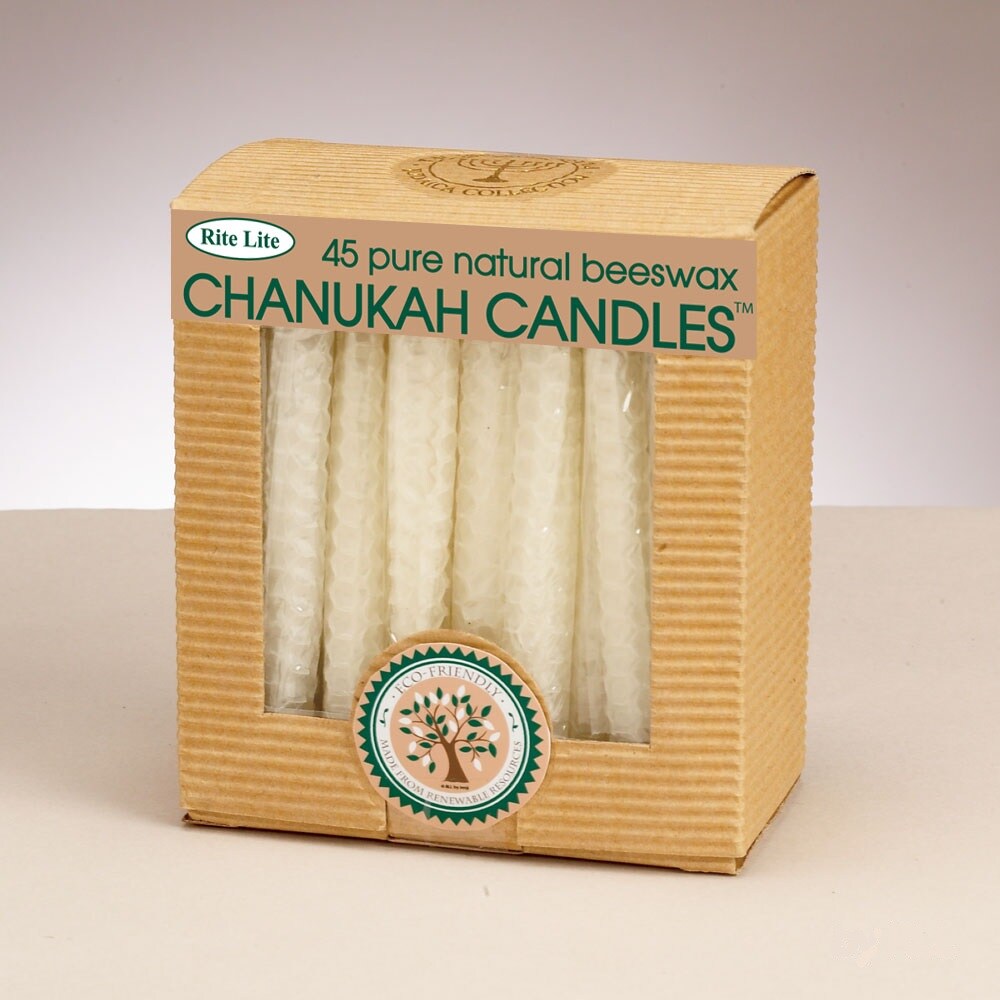 Hand-Rolled Natural Beeswax Hanukkah Candles