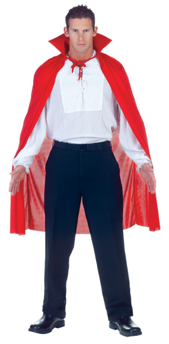 The Costume Center 38" Red Solid Men Adult Halloween Cape Costume Accessory - One Size