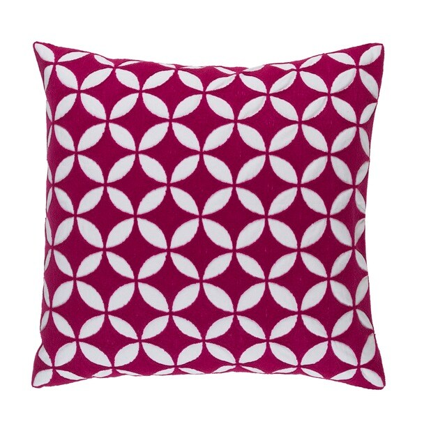 Tiwari Home 20" Purple and White Woven Square Throw Pillow