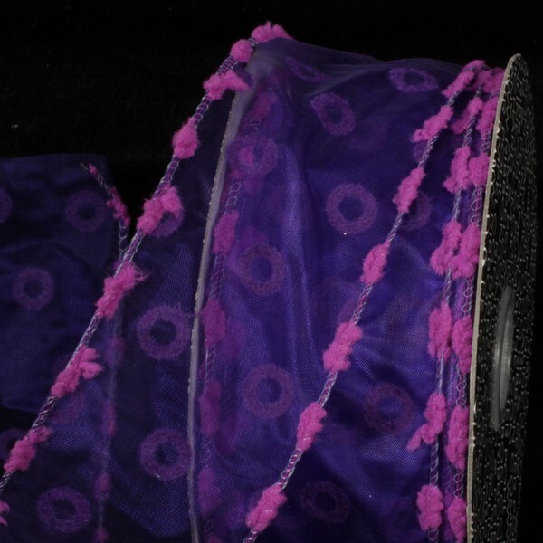The Ribbon People Purple and Pink Fun-Frolic Wired Craft Ribbon 2&#x22; x 40 Yards