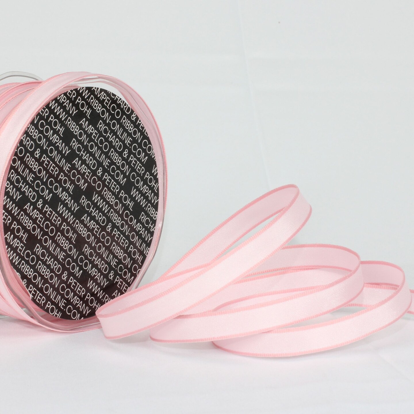 The Ribbon People Soft Pink Solid Wired Ribbon 0.25&#x22; x 108 Yards