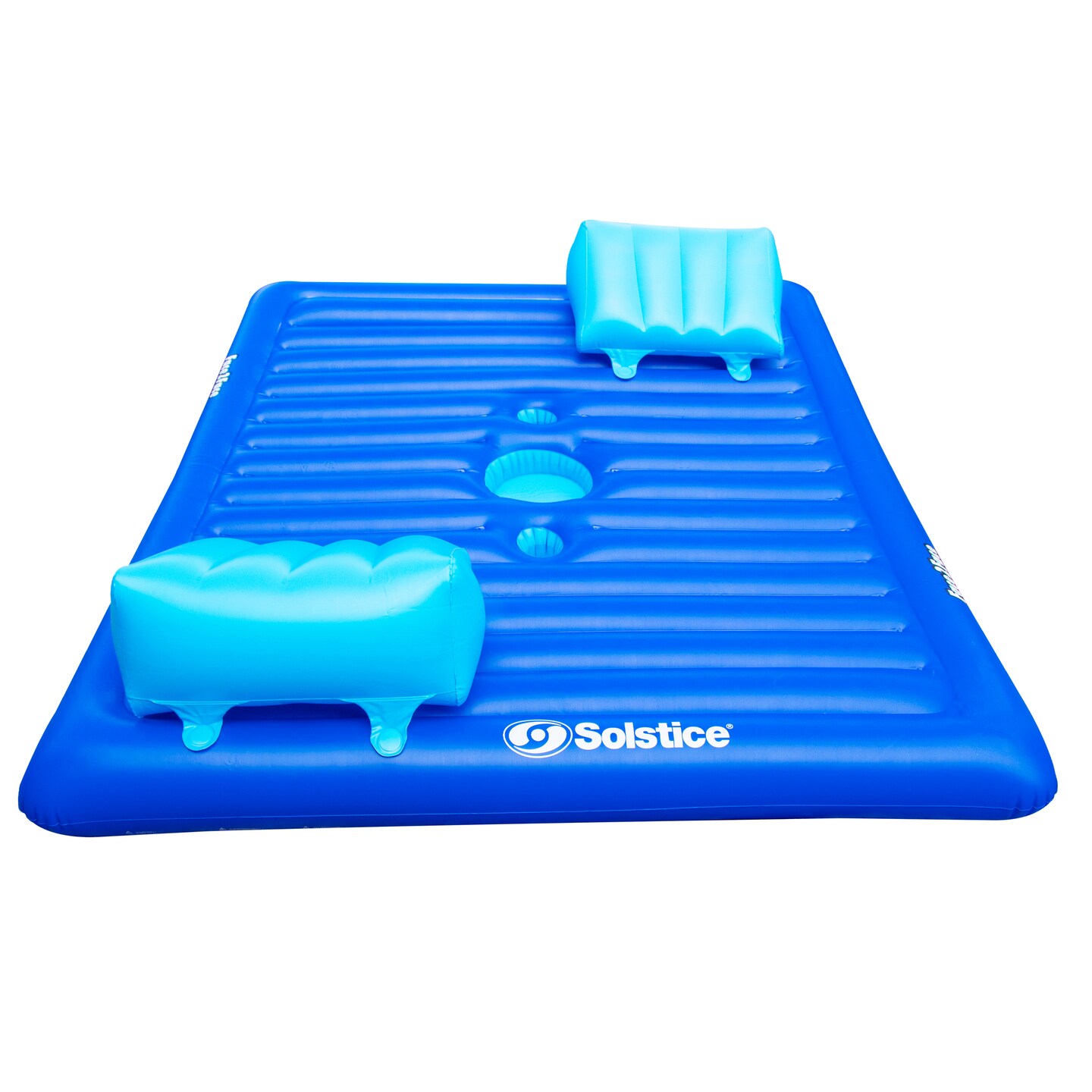 Pool Central 78&#x22; Inflatable Blue Dual Swimming Pool Lounger