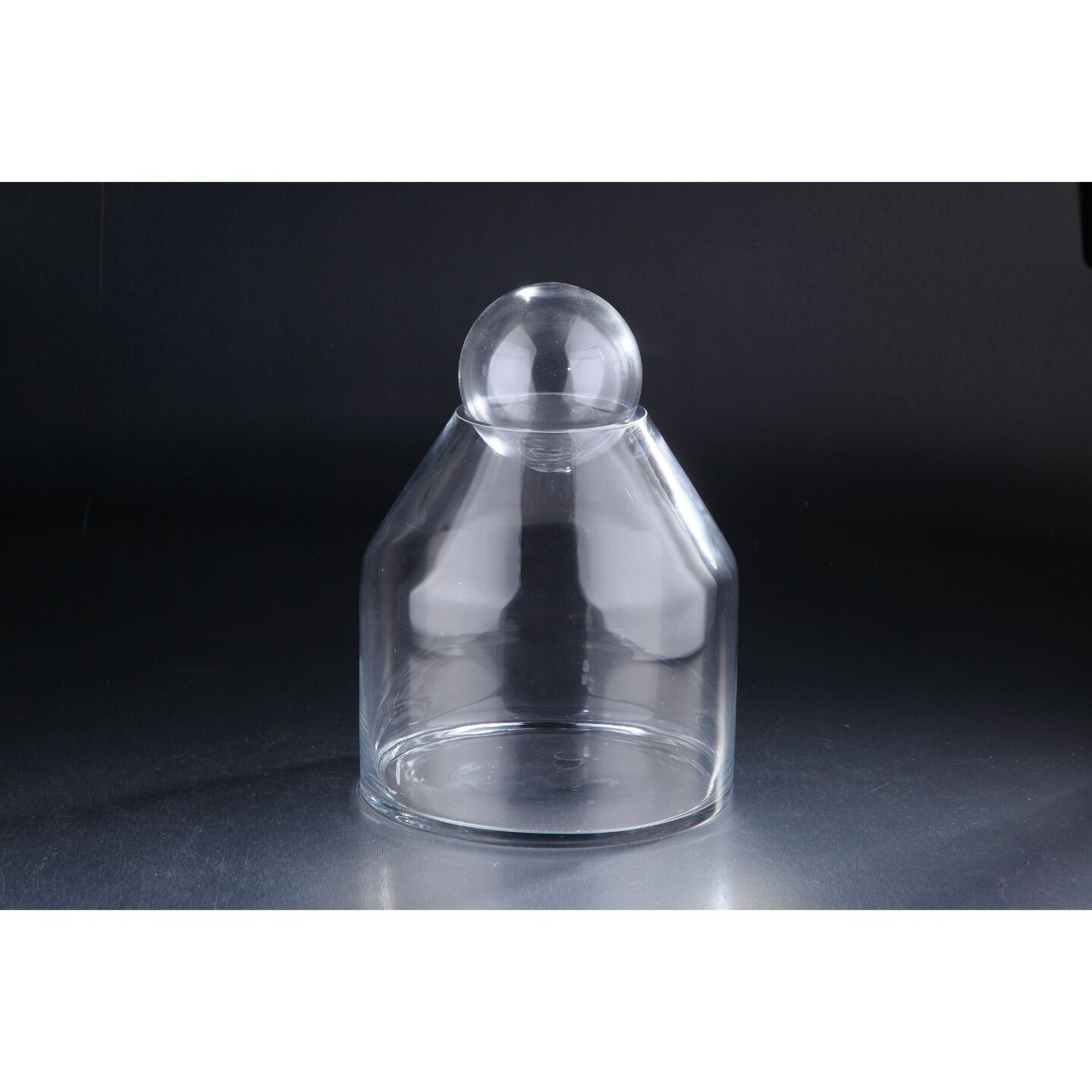 CC Home Furnishings 13.5&#x22; Clear Solid Glass Bottles Tabletop Decoration