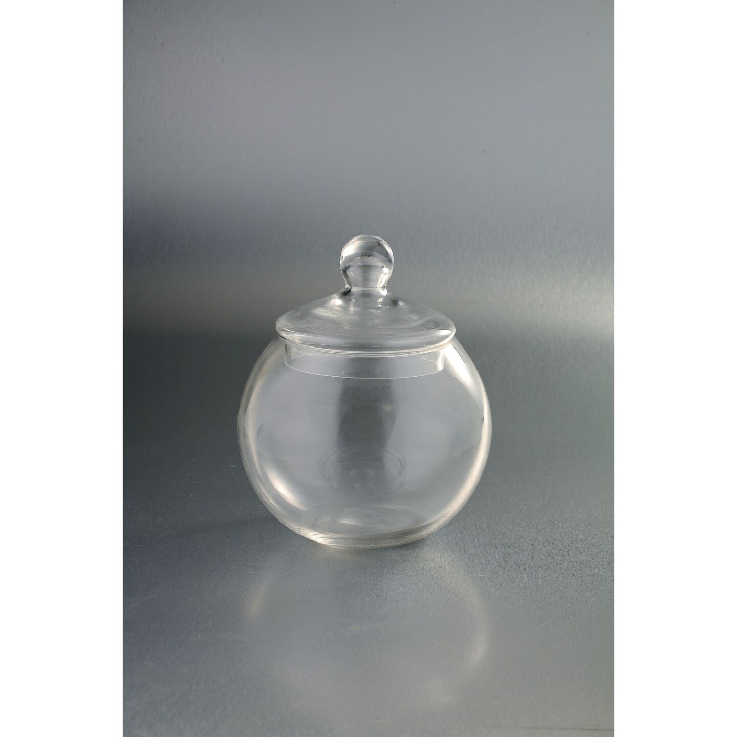CC Home Furnishings 9.5&#x22; Clear Candy Dish Jar with Finial Lid