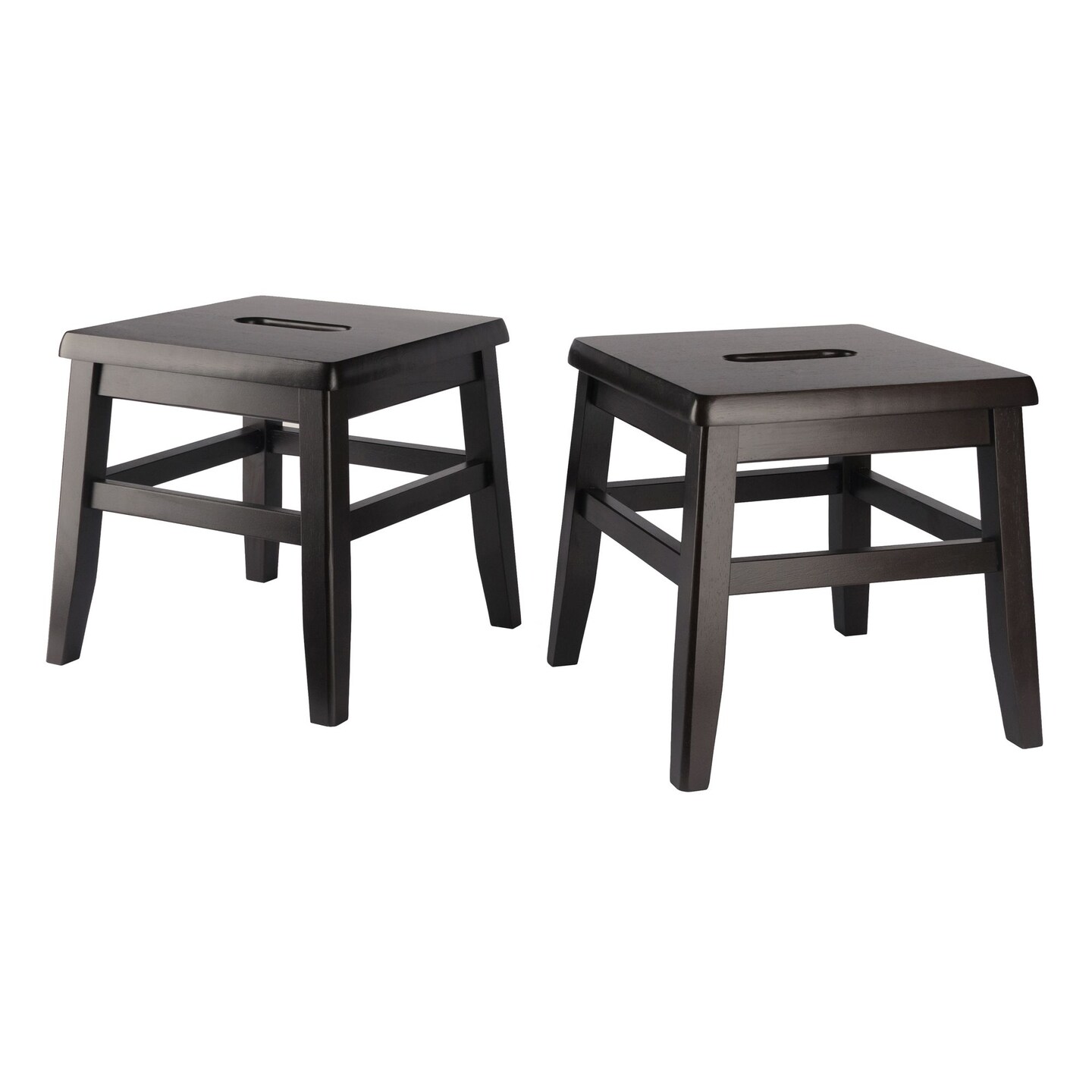 Contemporary Home Living Kaya 2-PC Set Conductor Stool Coffee Finish