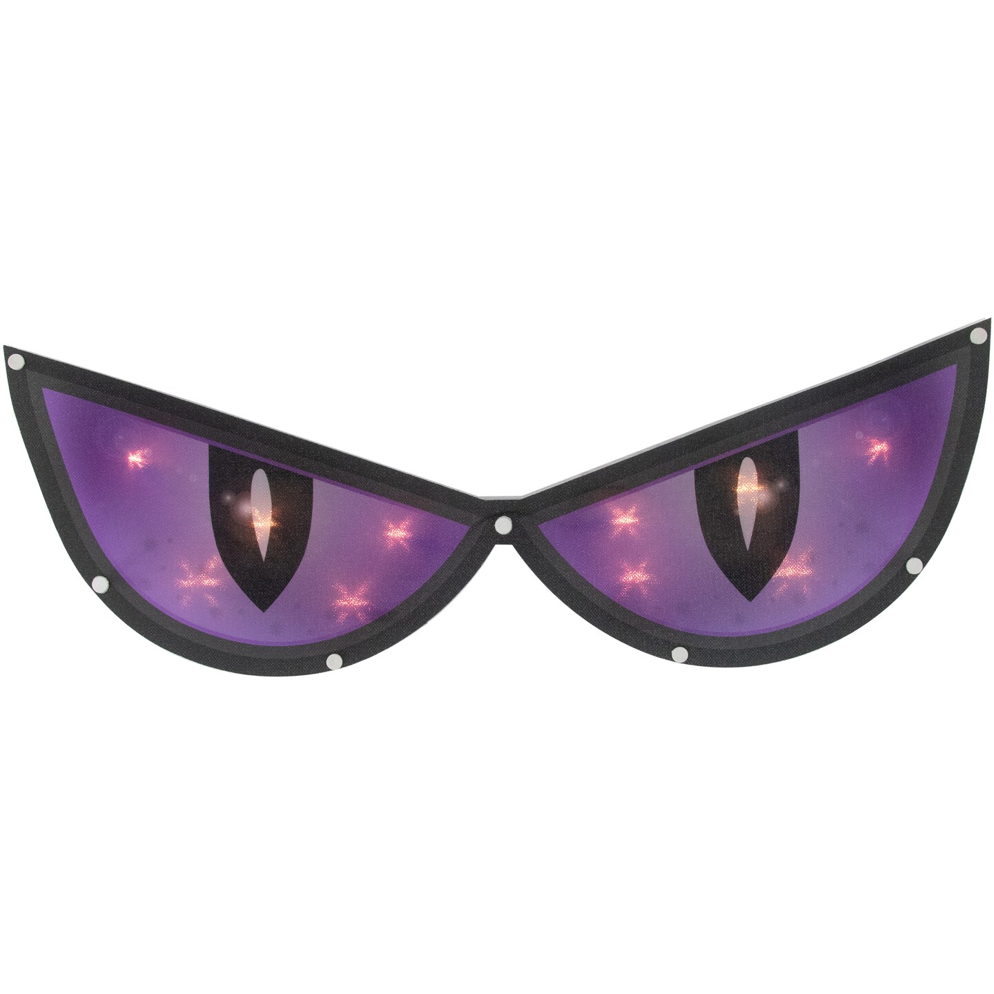 Northlight 20&#x22; Lighted Purple Eyes Halloween Window Silhouette Decoration