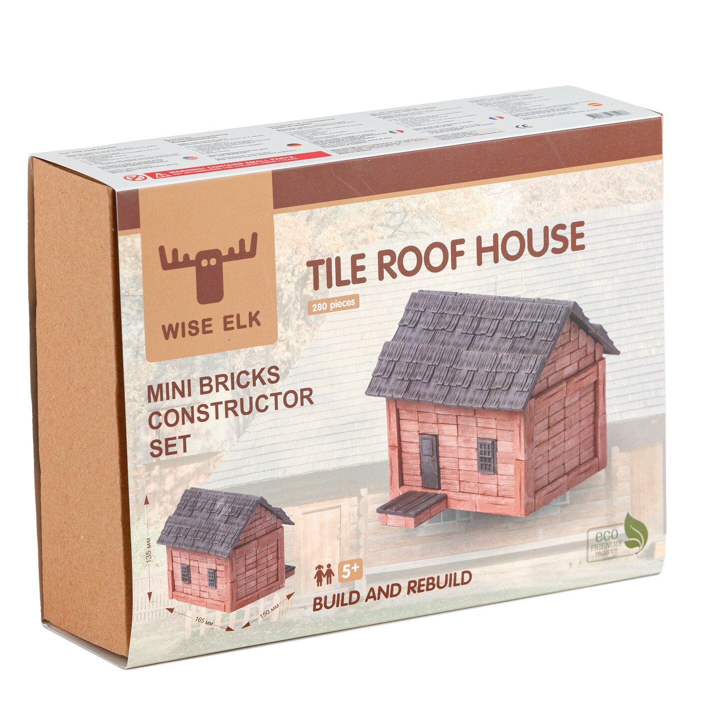 Mini Bricks Construction Set - Tile Roof House New