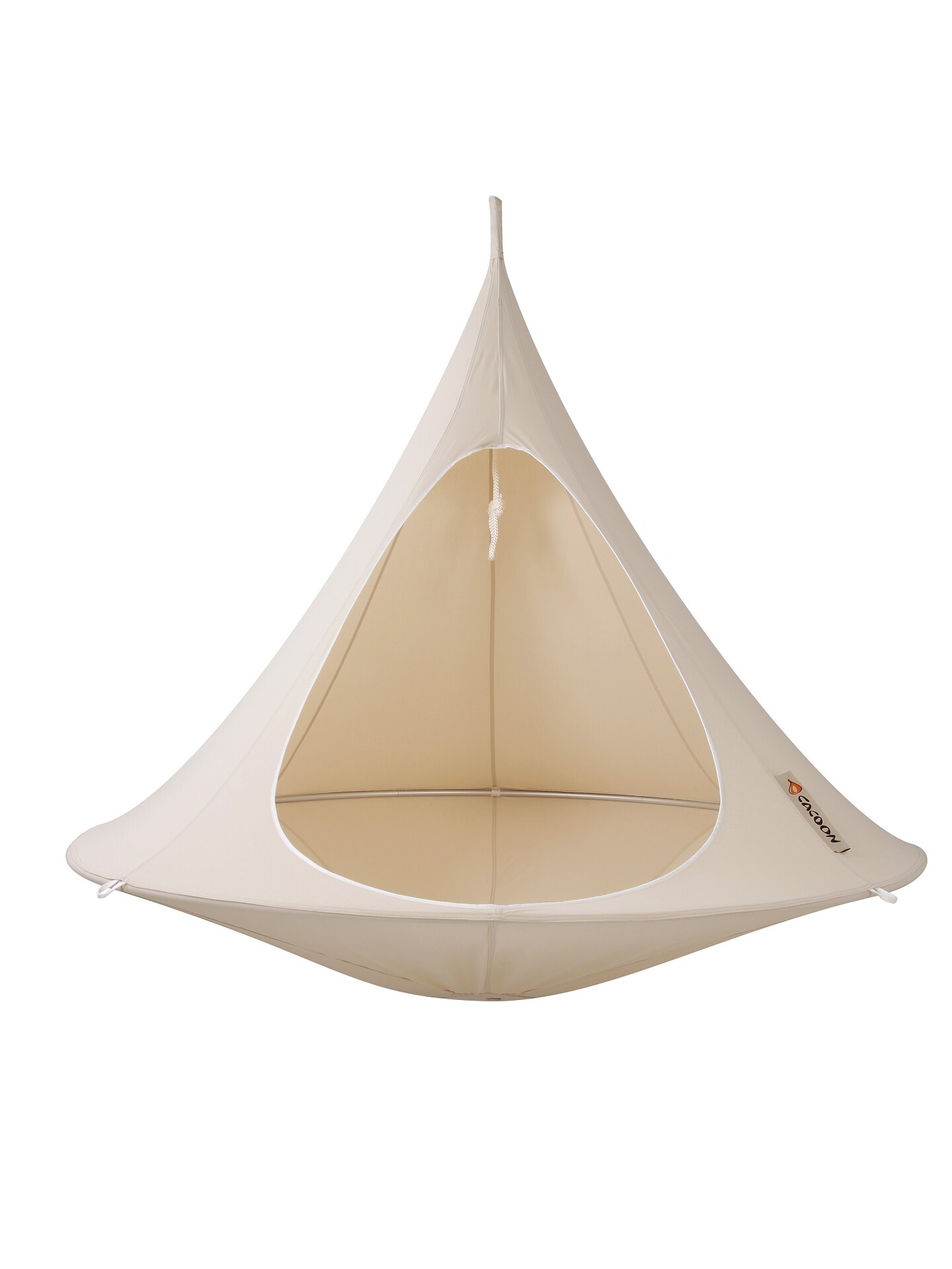 The Hamptons Collection 72&#x201D; White Two Person Hanging Cacoon Chair with Hanging Hardware