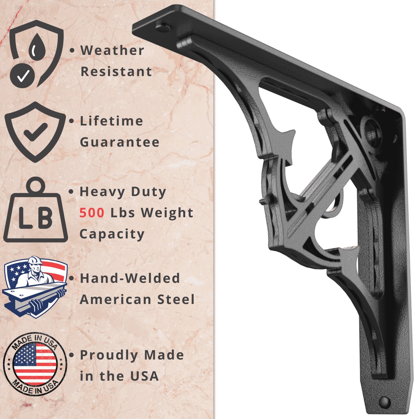 Starby Decorative Heavy Duty Steel Brackets