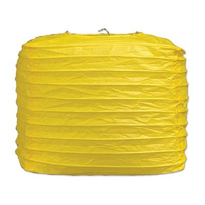 Beistle Club Pack of 24 Yellow Square Paper Lantern Hanging Party Decorations 8&#x22;