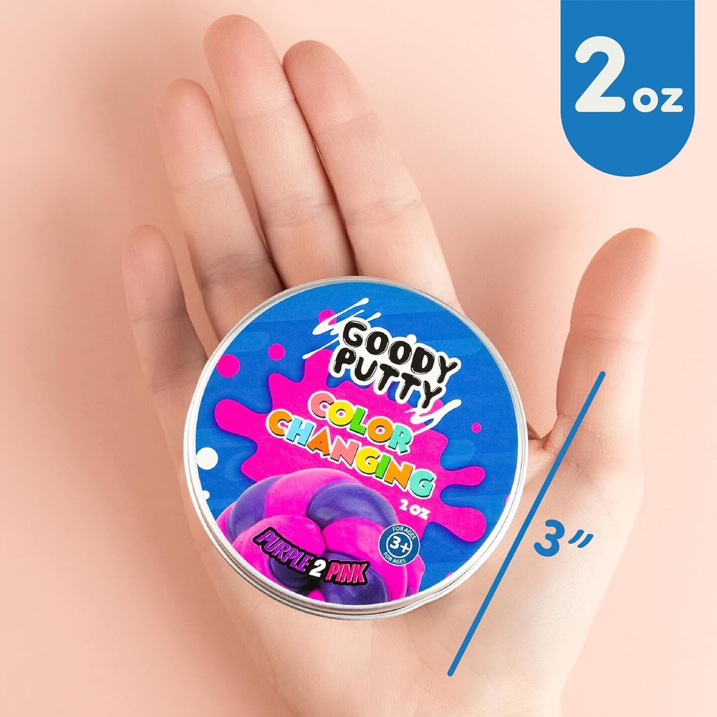 Heat Sensitive Color Changing 4 Pack Great Slime Toy for Kids Stress Relief and Kids Therapy and Great ADHD Fidget Toy Pack of Putty That Changes Colors