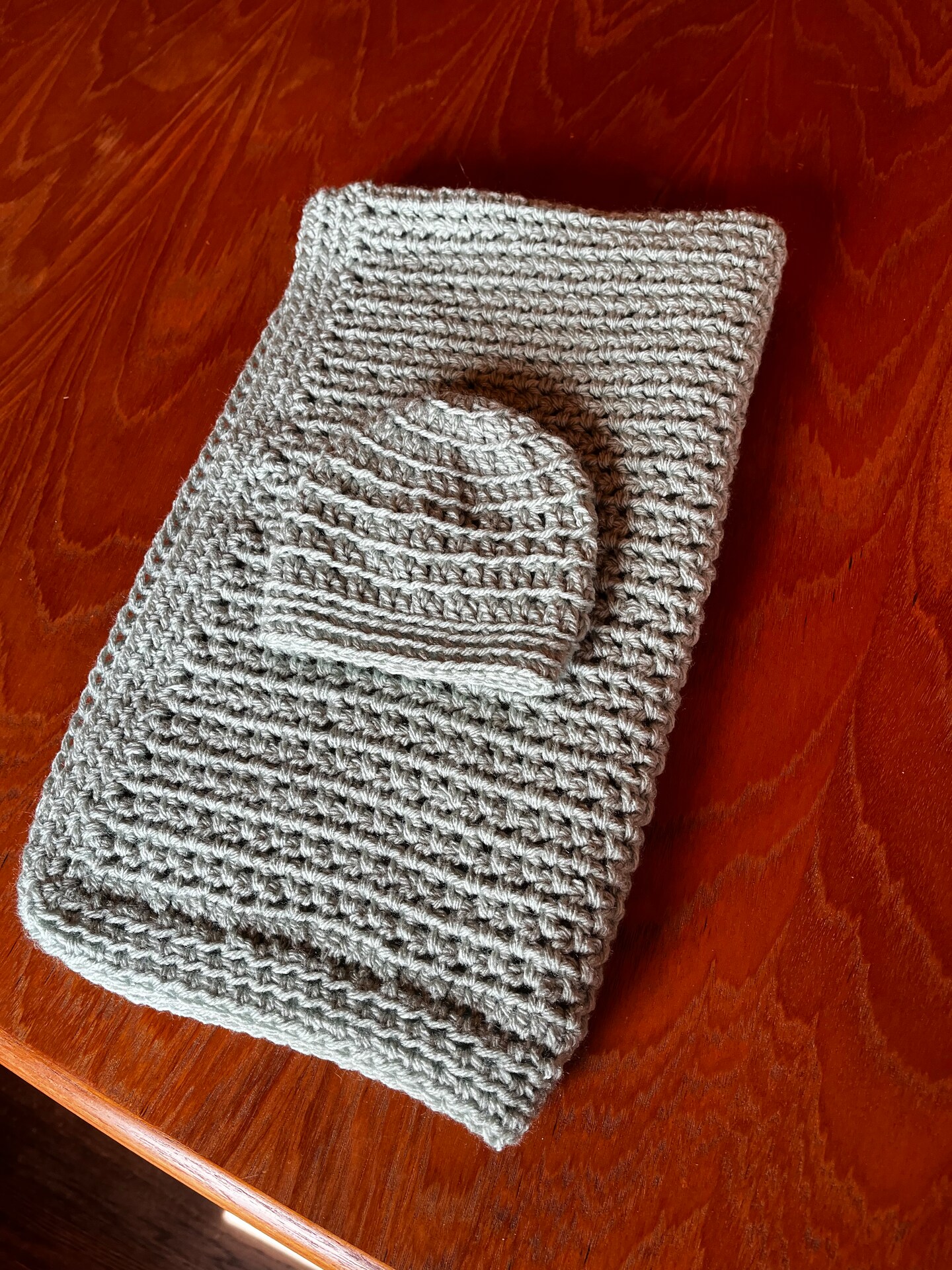 product name is Baby Blanket and Beanie