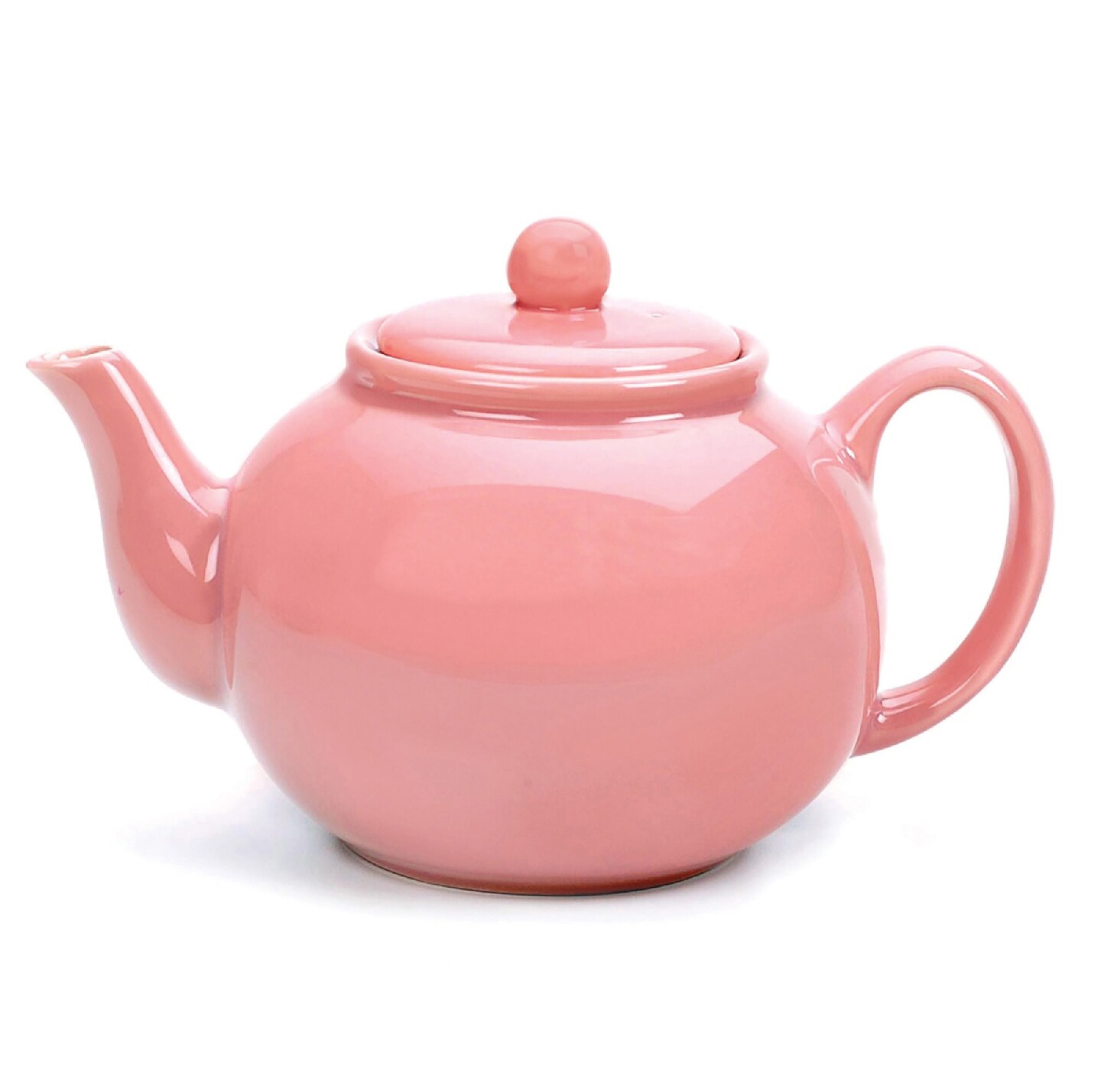 Contemporary Home Living Solid Stoneware Teapot - 9.5" - Pink
