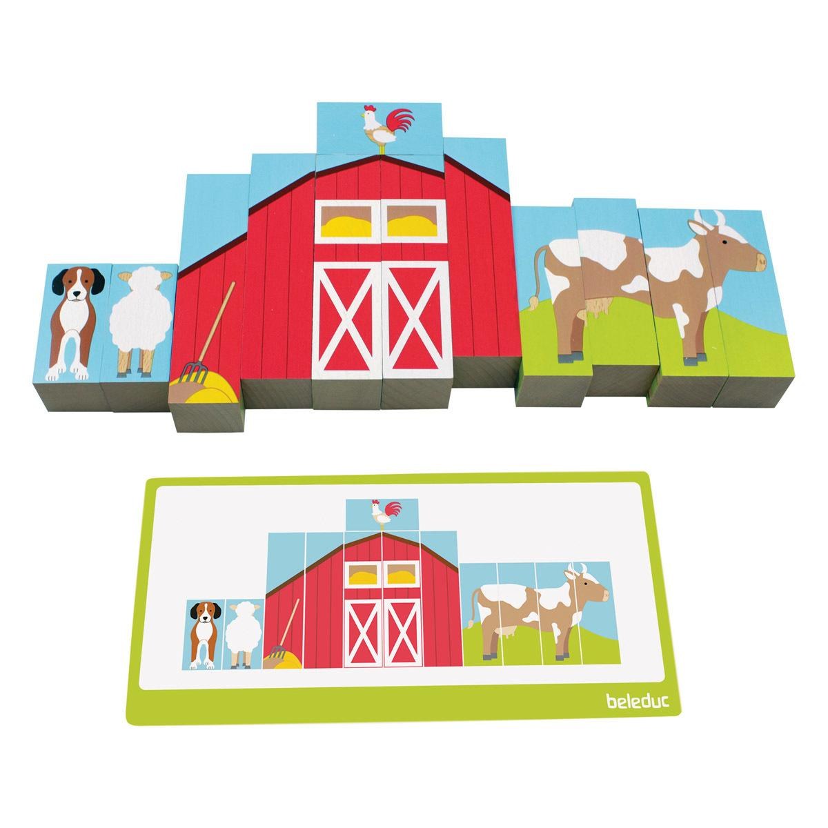 Beleduc Farm Wooden Block Puzzle