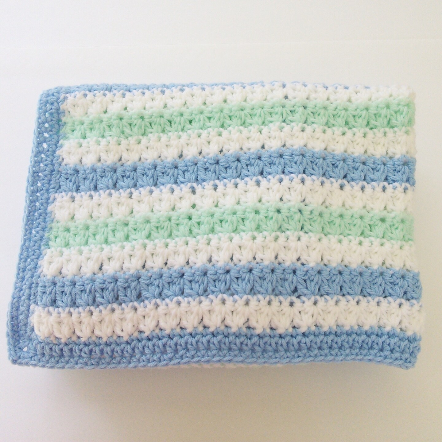 Handmade Crochet Baby Blanket Afghan - Baby Shower Gift deals - Ready to Ship