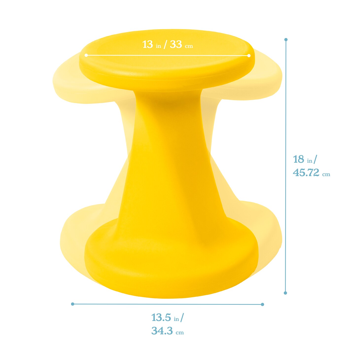 Twist Wobble Stool, 18in Seat Height, Active Seating