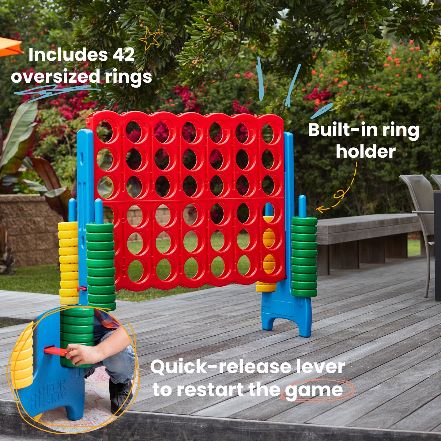 Jumbo 4-To-Score Giant Lawn Game Set