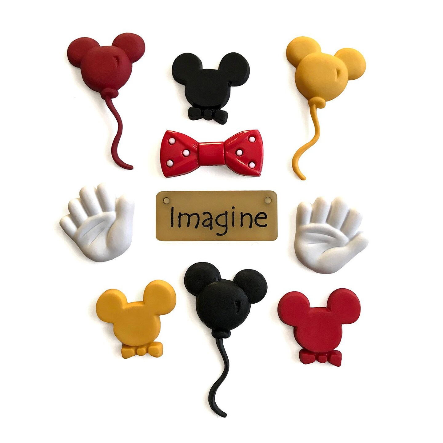 Buttons Galore and More Craft & Sewing Buttons - Mouse Ears - 30 Buttons