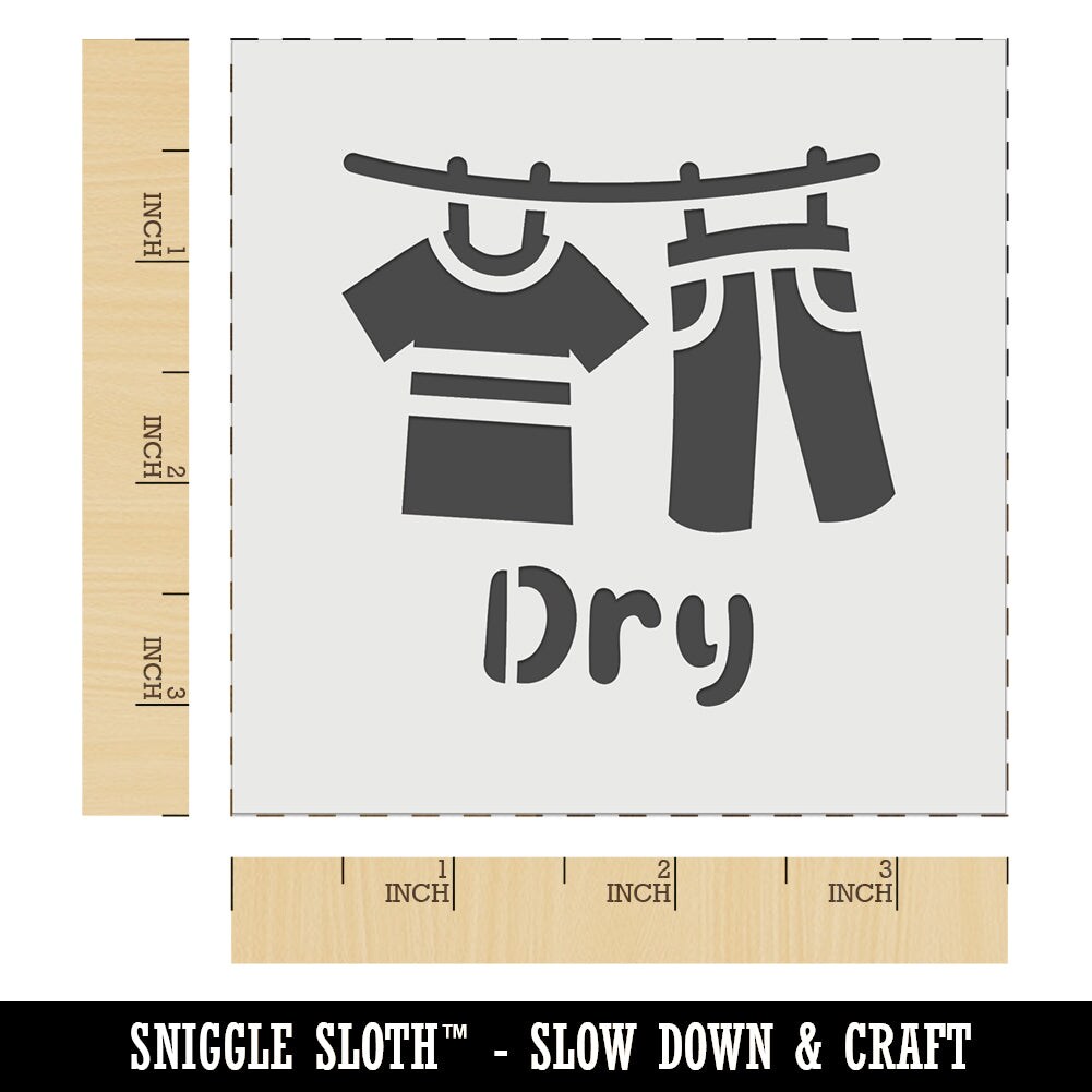 Laundry Hanging Dry Wall Cookie DIY Craft Reusable Stencil
