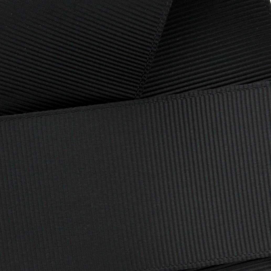 4&#x22; Grosgrain Ribbon Solid 030 Black 3yd