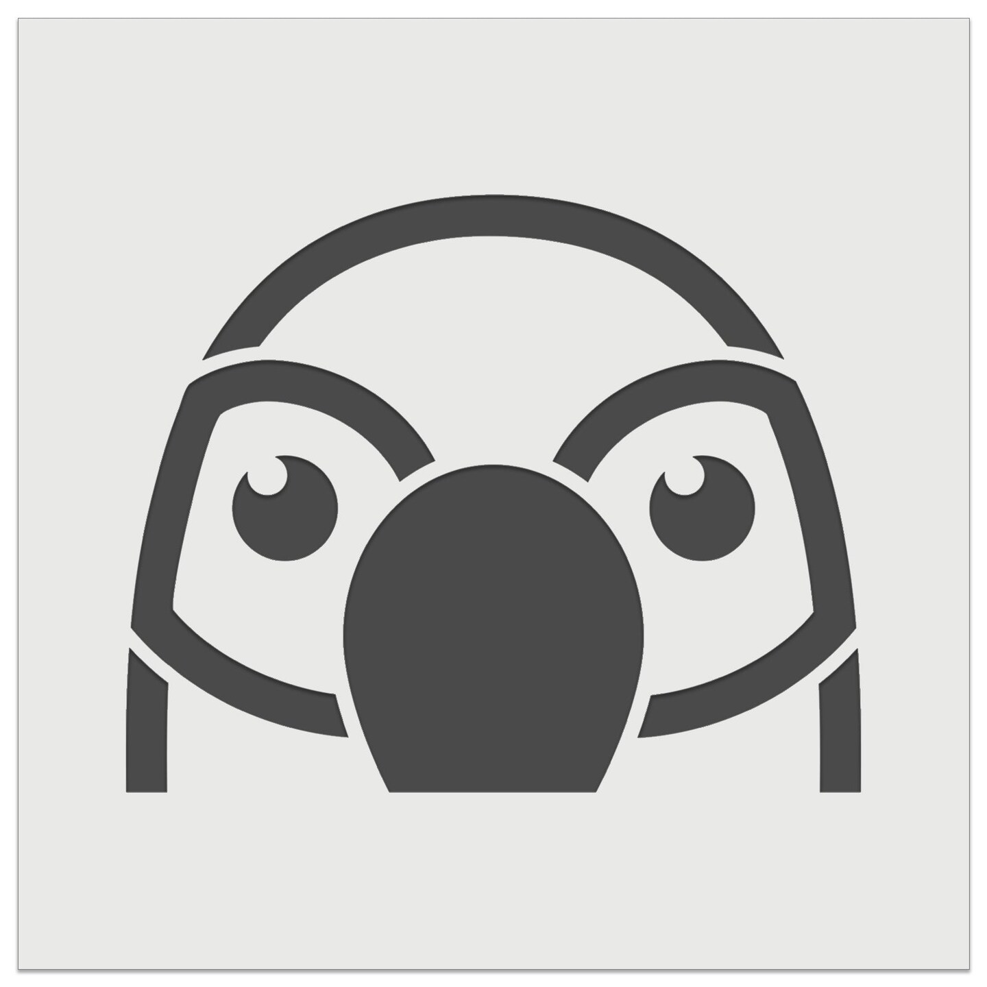 Peeking Parrot Bird Wall Cookie DIY Craft Reusable Stencil