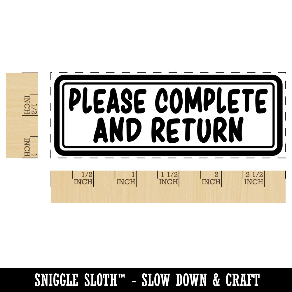 Please Complete and Return Double Border Self-Inking Rubber Stamp Ink