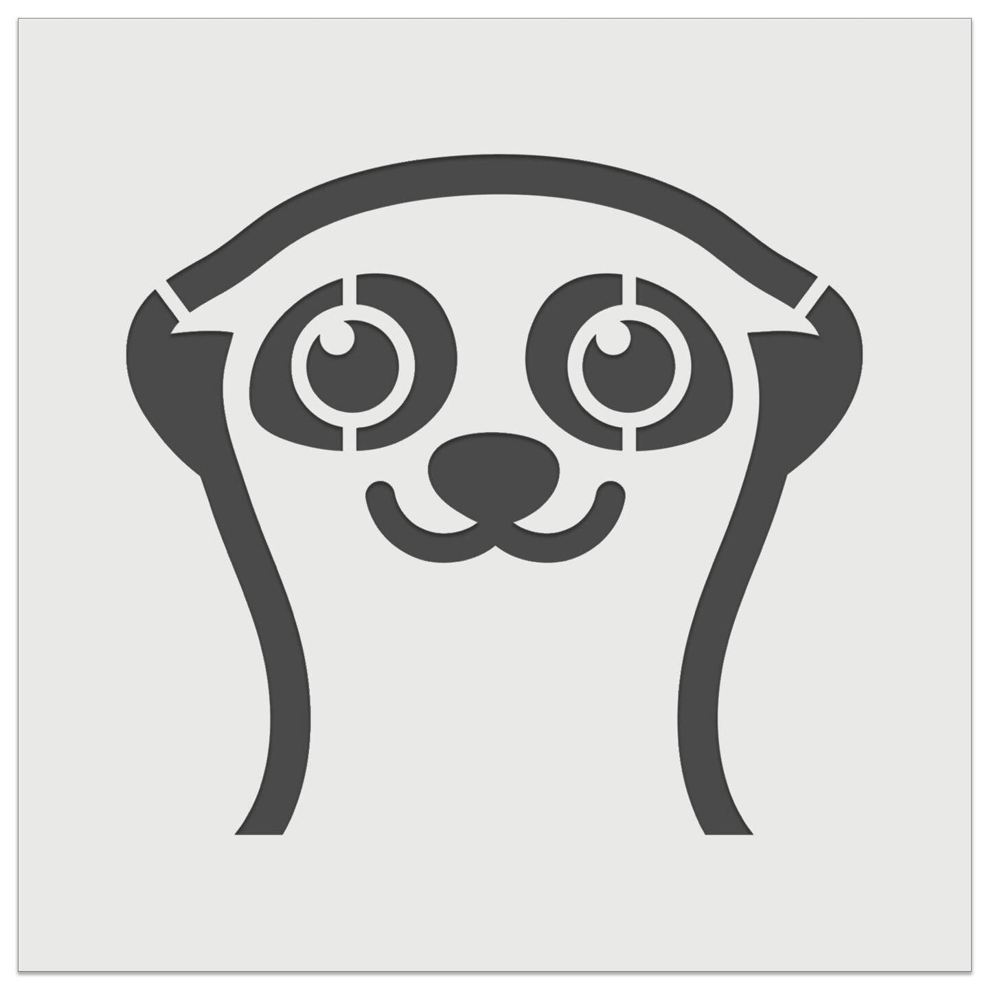 Peeking Meerkat Wall Cookie DIY Craft Reusable Stencil