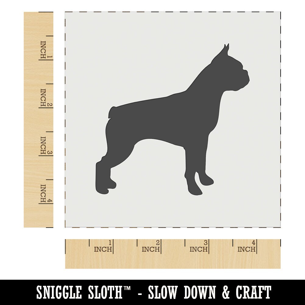 Boston Terrier Dog Solid Wall Cookie DIY Craft Reusable Stencil