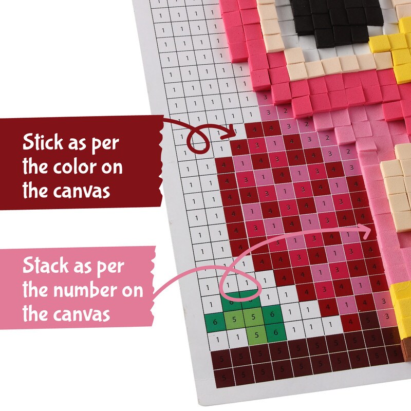 Stick n Stack Mosaic Arts and Crafts for Kids with 3D Foam Stickers - Owl Design - Mess-Free Kids Craft Kit for Striking 3D Art - Unique Owl Gifts for Girls and Boys Ages 10 and Up&#x2026;