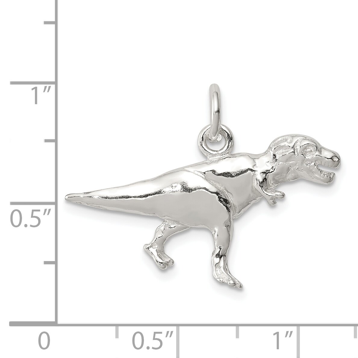 Sterling Silver T-Rex Charm Pendant Dinosaur Jewelry