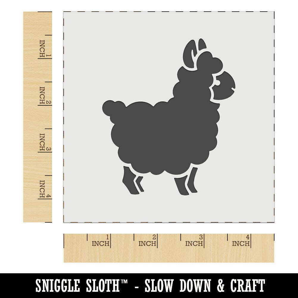 Llama Alpaca Chibi Wall Cookie DIY Craft Reusable Stencil