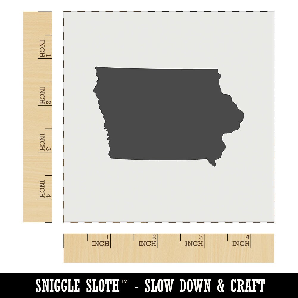 Iowa State Silhouette Wall Cookie DIY Craft Reusable Stencil