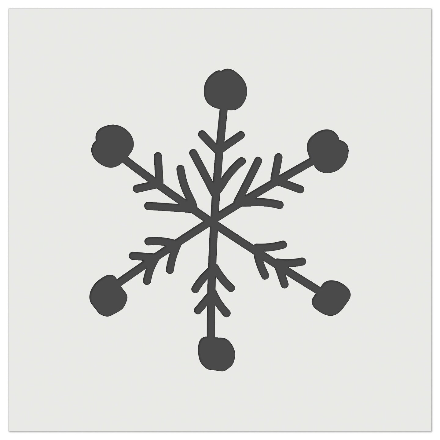 Snowflake Sketch Winter Wall Cookie DIY Craft Reusable Stencil
