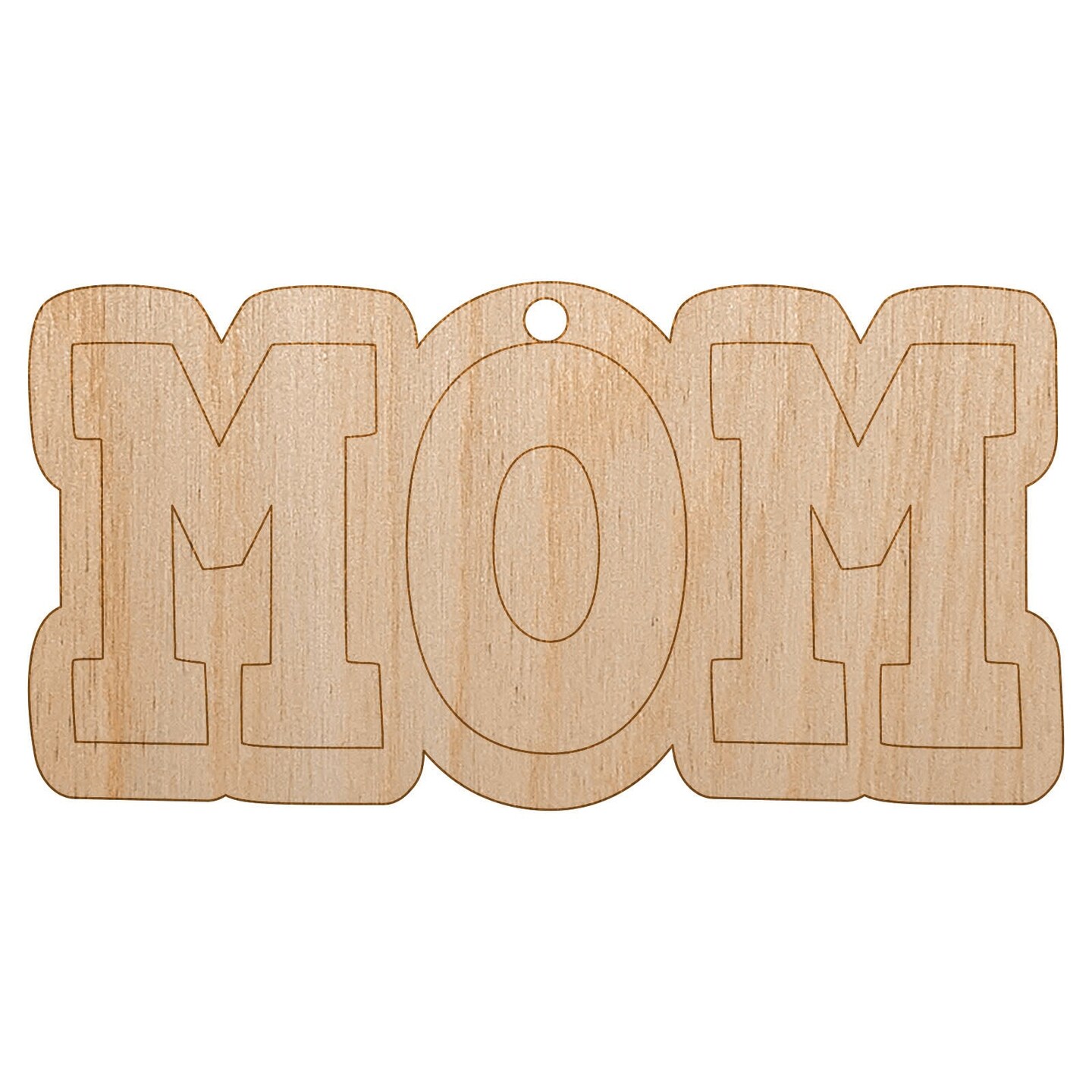 Mom Fun Text Unfinished Craft Wood Holiday Christmas Tree Diy Pre Drilled Ornament Michaels 