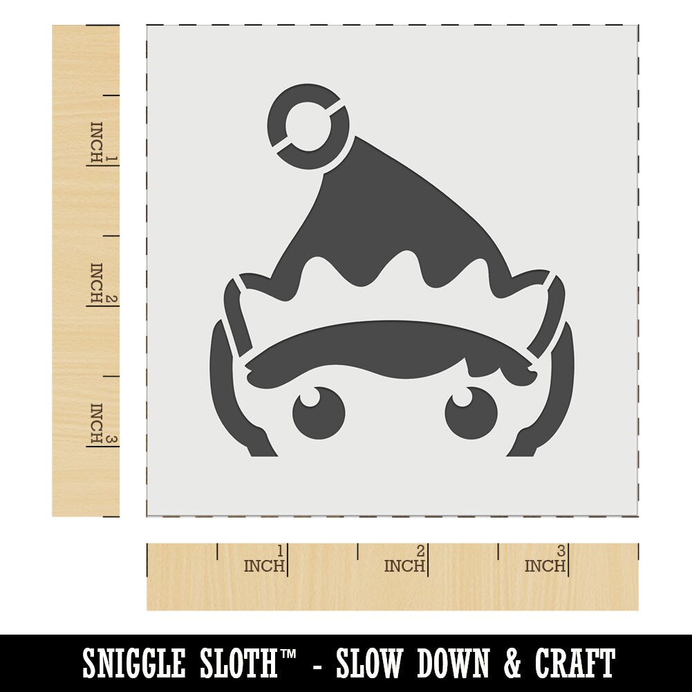 Peeking Elf Christmas Wall Cookie DIY Craft Reusable Stencil