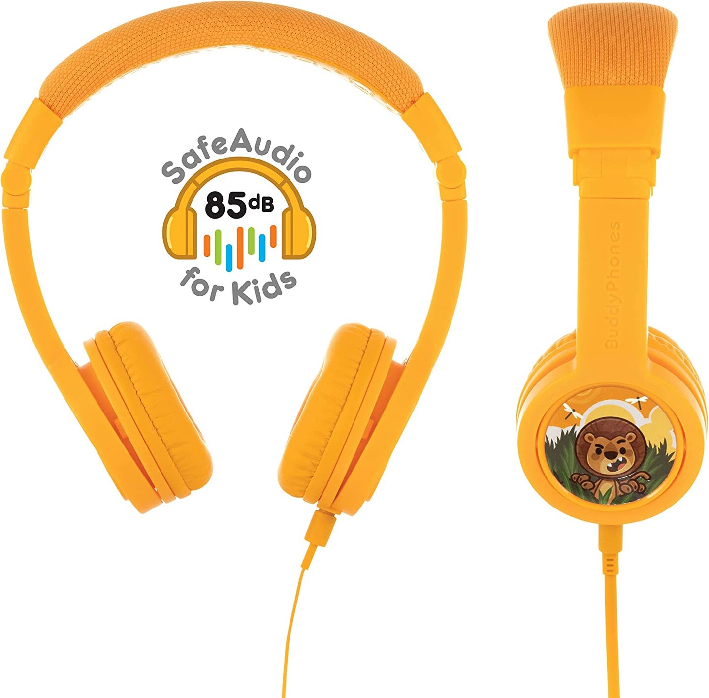 BuddyPhones Explore Plus Foldable with Mic , Sun Yellow