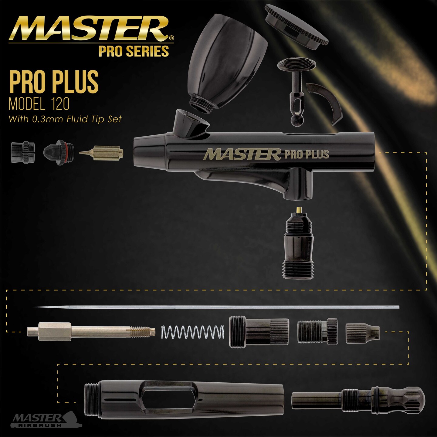 Master Airbrush Cool Runner II Dual Fan Air Storage Tank Compressor