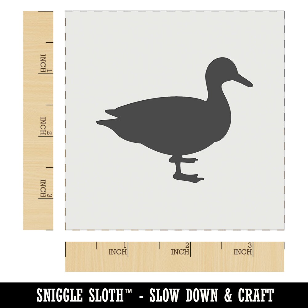 Duck Standing Solid Wall Cookie DIY Craft Reusable Stencil