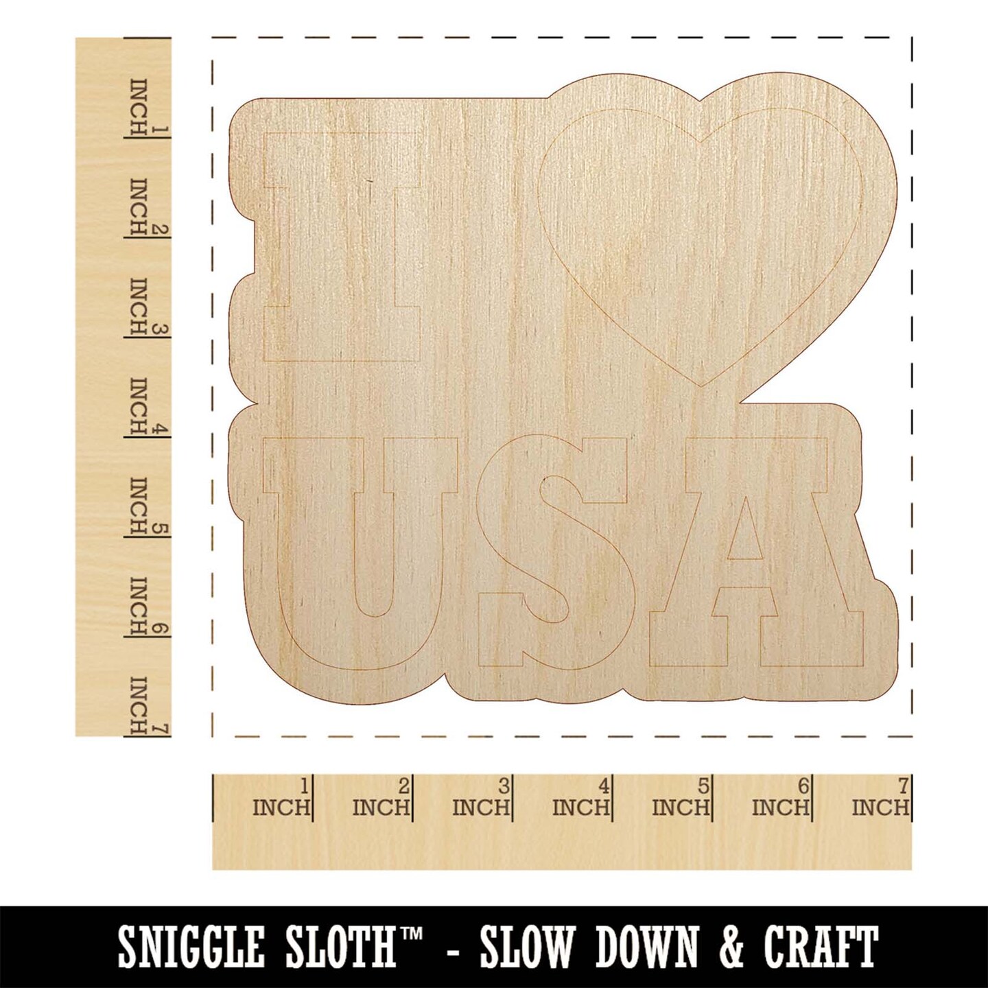 USA United Sates Cutout Craft Shape