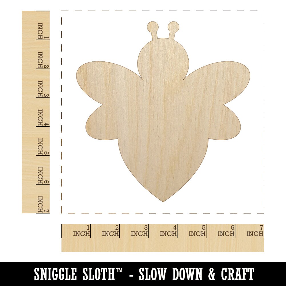 Bumble Bee Shape Unfinished Wood Cutouts Variety of Sizes