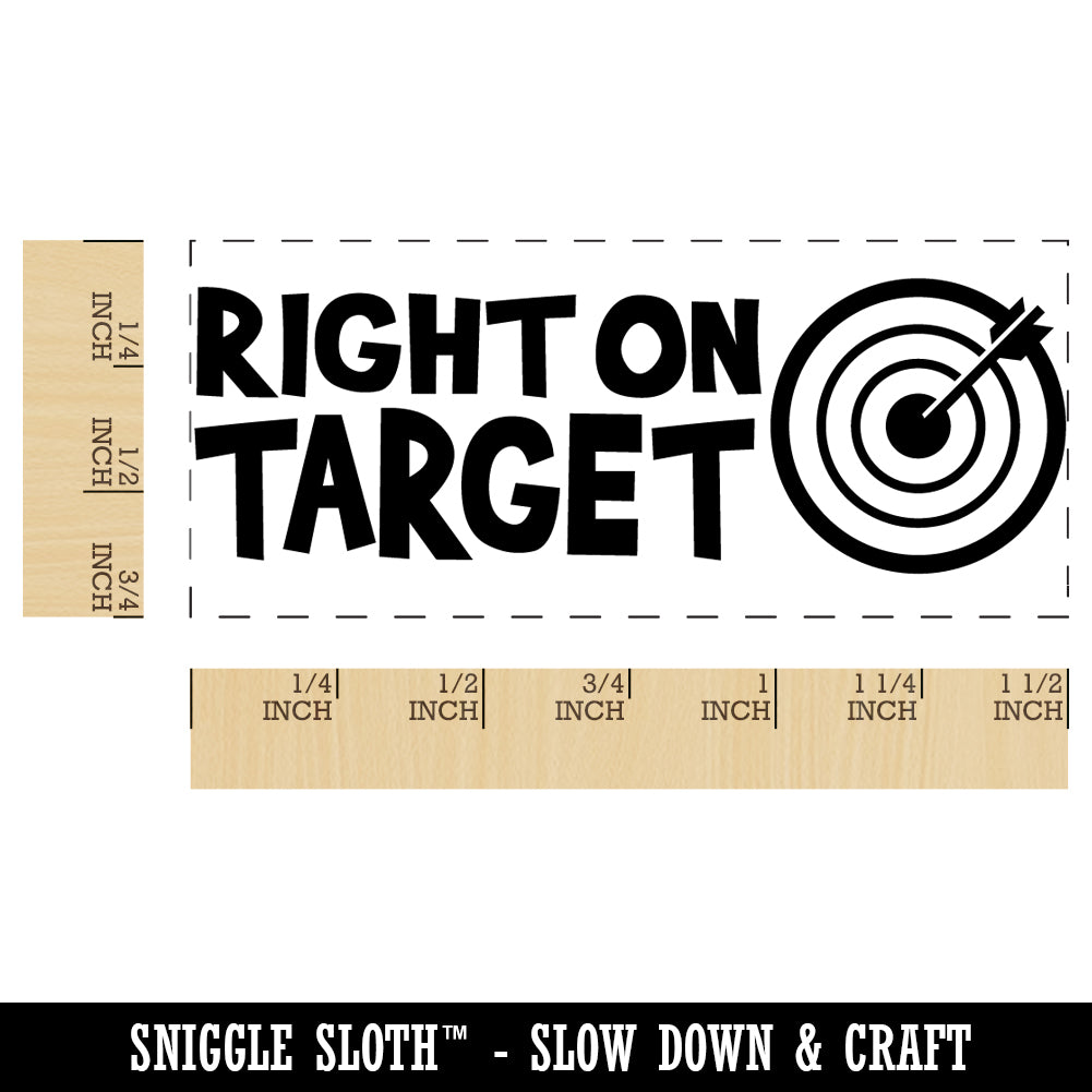 Right On Target Teacher Student School Self-Inking Rubber Stamp Ink Stamper