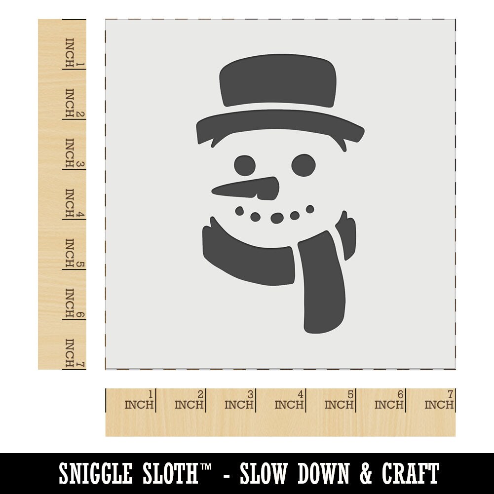 snowman-face-with-scarf-winter-wall-cookie-diy-craft-reusable-stencil-michaels