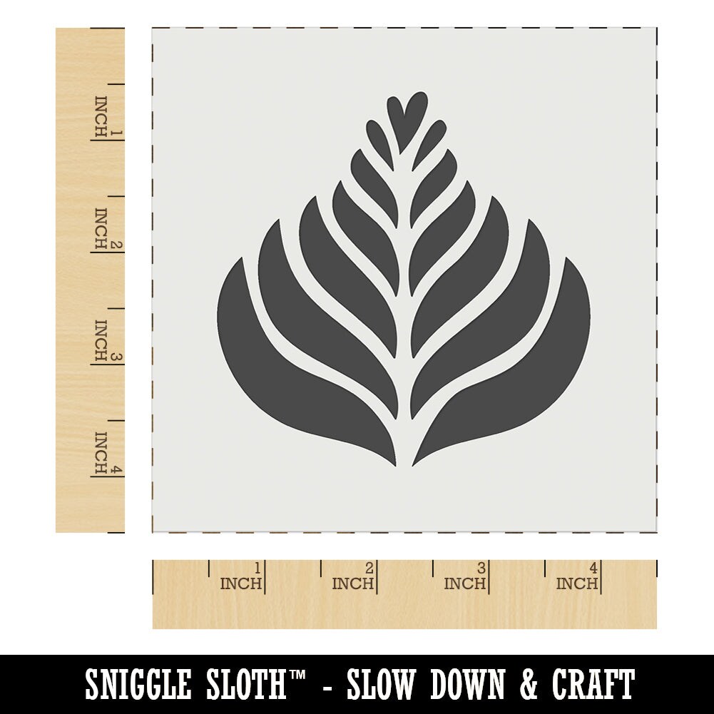 Fern Latte Art Wall Cookie DIY Craft Reusable Stencil