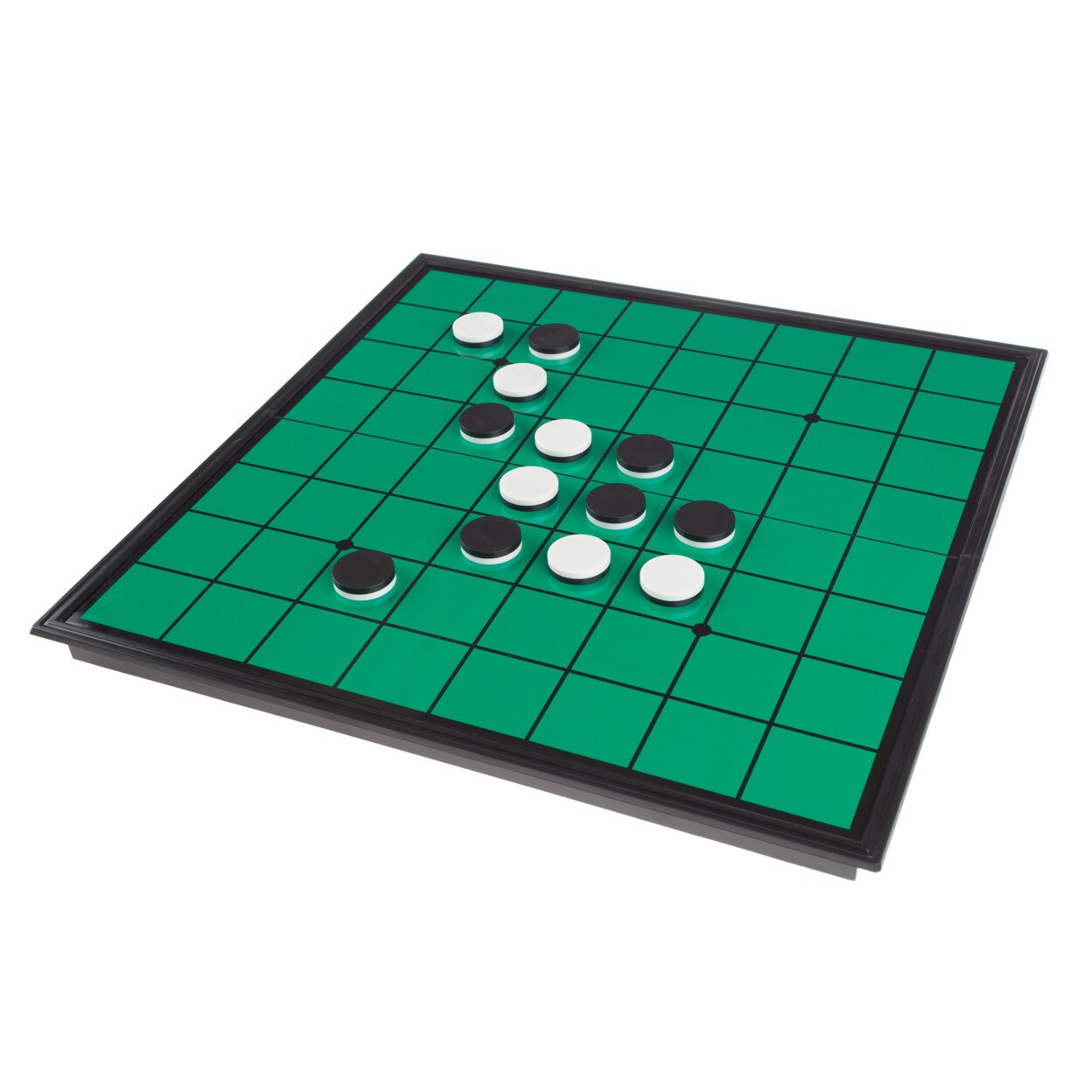 Go Reverse Magnetic Travel Game 64 Reversible Pieces Folding Board Strategy Fun